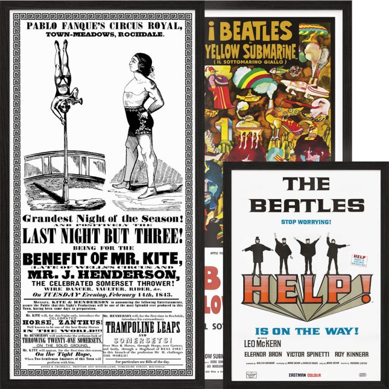 Beatles vintage posters and prints.